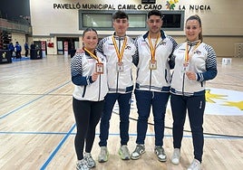 Los medallistas valencianos en la disciplina de karate de los Juegos Nacionales de Combate