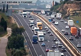 Atascos en la A-7 este miércoles, 12 de noviembre.