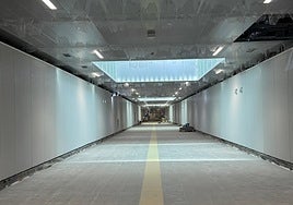 Túnel peatonal que conectará las estaciones de metro de Alacant y Xàtiva.