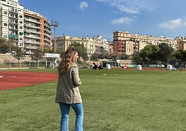 Vista del campo de béisbo.