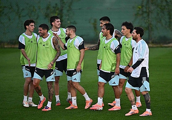 Argentina, en un entrenamiento.