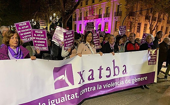 Manifestación del 25 N de años anteriores en Xàtiva.