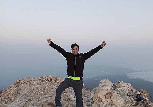 El alicantino, eufórico en Tenerife.