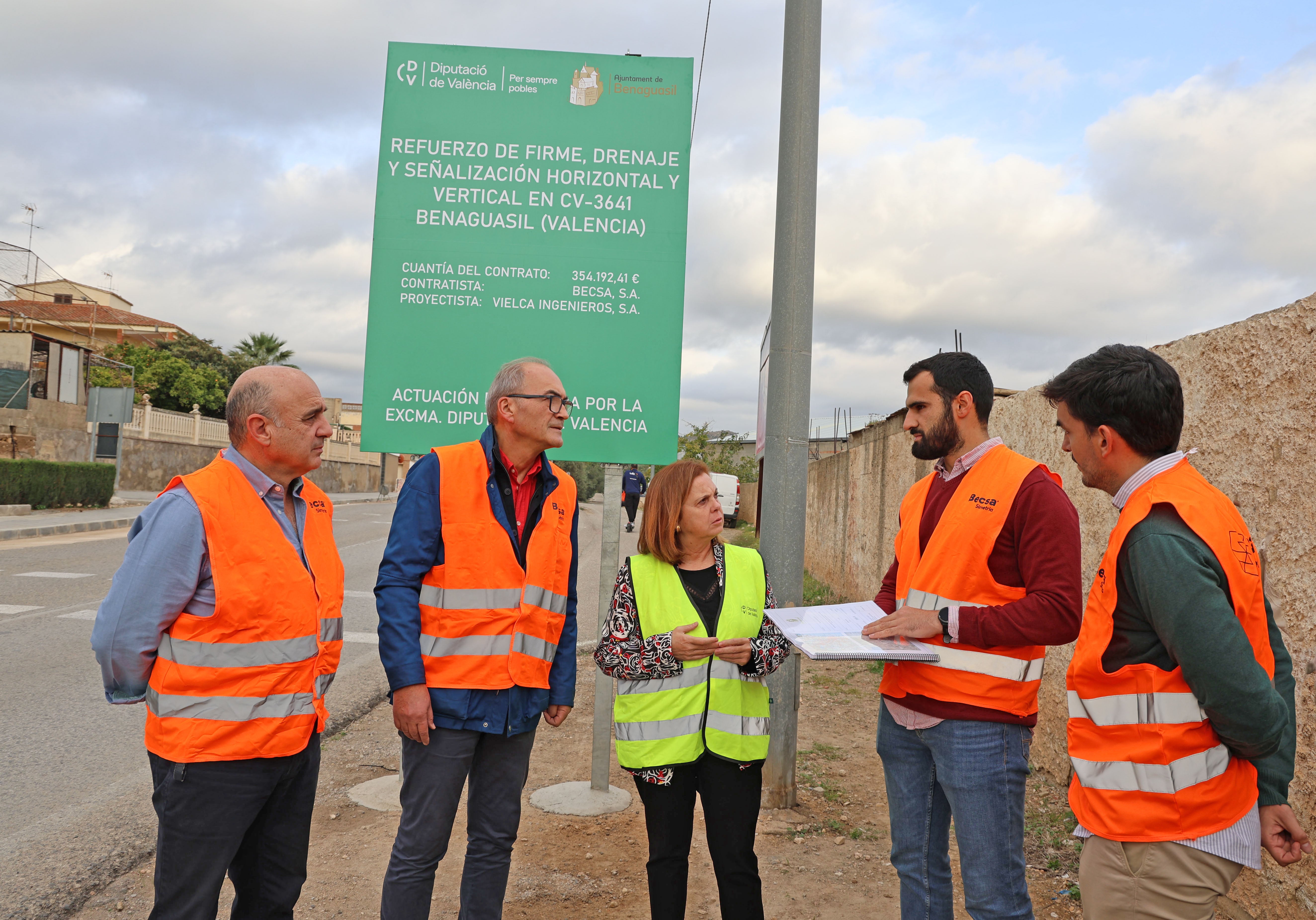 Un momento de la visita.