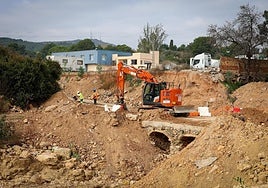 Estado de las obras del paso.