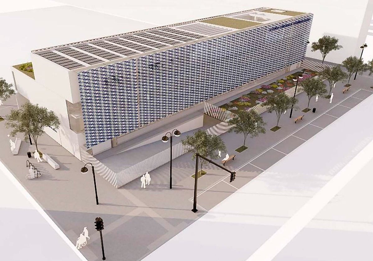 Figuración de la futura comisaría de Policía Local del barrio de Malilla.