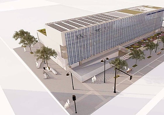 Figuración de la futura comisaría de Policía Local del barrio de Malilla.