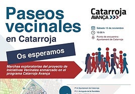 Cartel anunciador de los paseos vecinales.