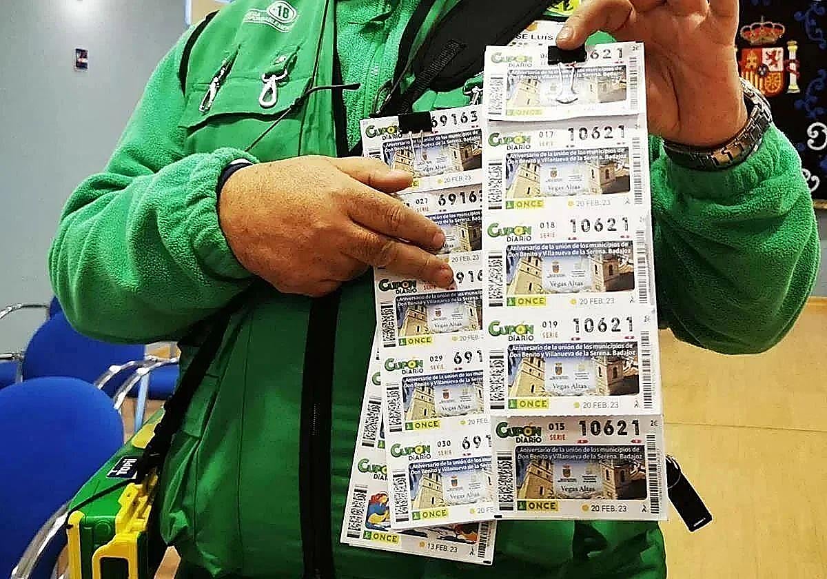 Vendedor de la ONCE, en una imagen de archivo.