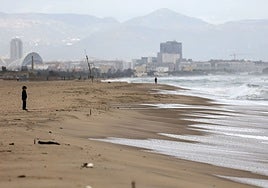 Vista de la playa frente a la Albufera.