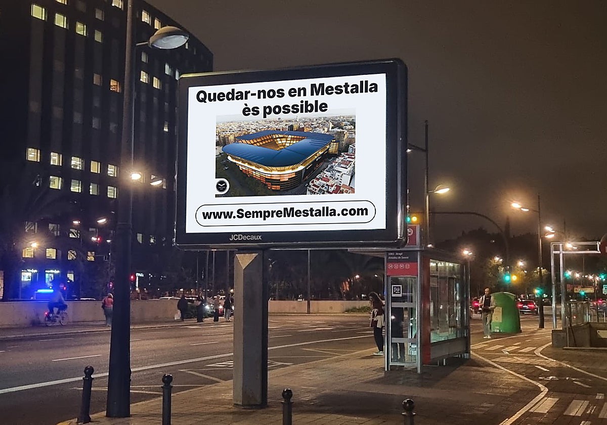 Cartel situado en la Avenida Aragón.