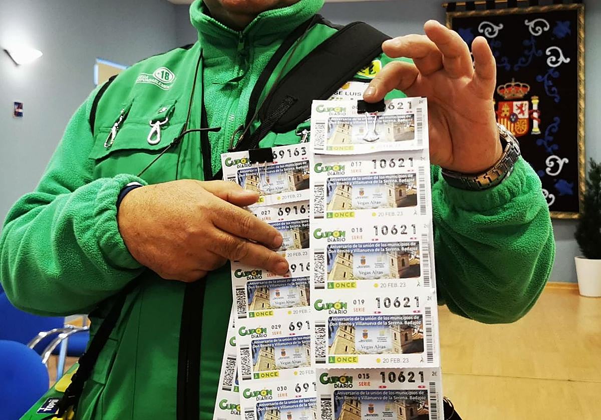 Venta de cupones de la ONCE, en una imagen de archivo.