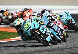 Adrián Fernández, en la carrera de Moto3.