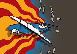 Aguas negras en la Albufera este viernes.