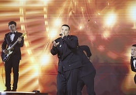 Daddy Yankee, durante su actuación en la gala celebrada en el Circuit Ricardo Tormo.