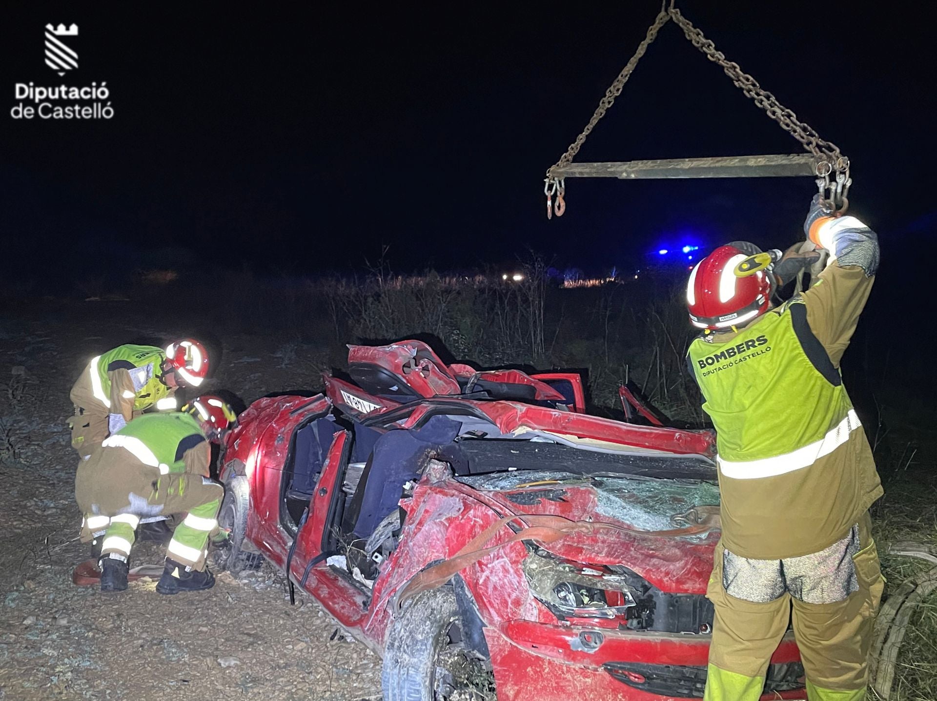 Fotos del accidente en un puente en Benassal donde han muerto dos personas
