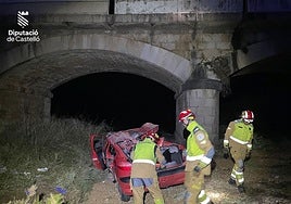 Fotos del accidente en un puente en Benassal donde han muerto dos personas