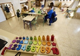 Alumnos en un colegio rural agrupado, en una imagen de archivo.