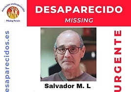 Cartel con la foto de Salvador Moya.