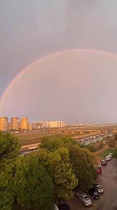 Espectacular arcoiris en Valencia