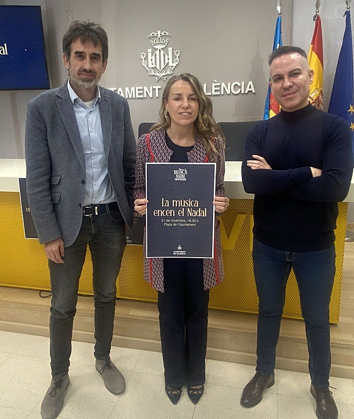 Imagen secundaria 2 - Árbol de Navidad, arco de Reino de Valencia y rueda de prensa del encendido de luces.
