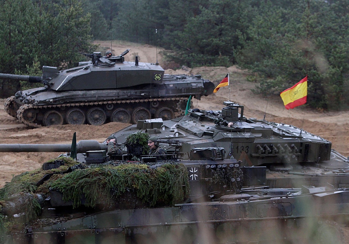 Imagen de archivo de tanques del Ejército español