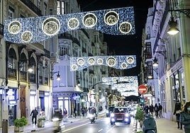 Las calles de la ciudad en Navidad