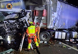 Imagen de un camión implicado en el accidente.