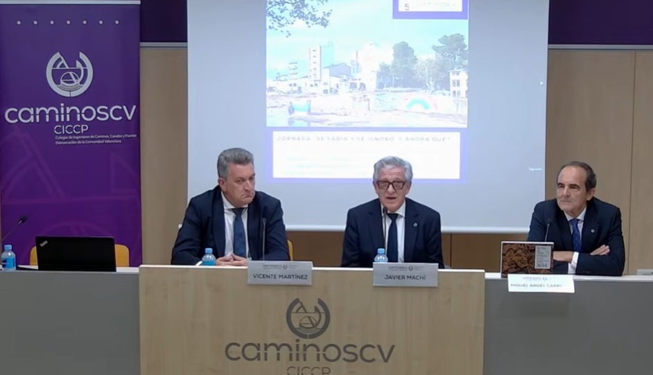 Momento inaugural de las Jornadas del Colegio de Ingenieros de Caminos.