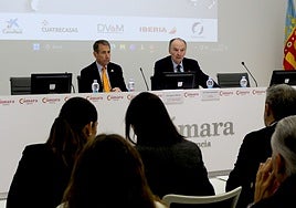 Imagen de Alan Solomon y José Vicente Morata durante el Foro