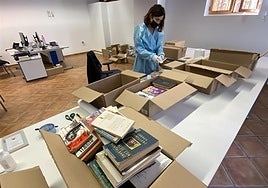 Trabajo en la recuperación de ejemplares.