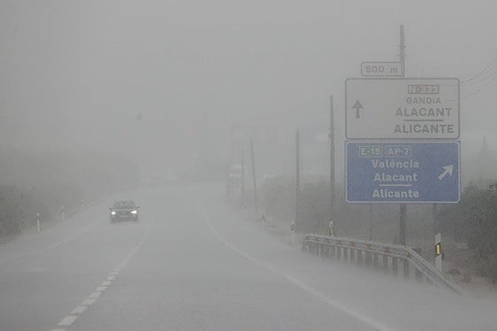 Episodio de lluvias en Gandia del pasado mes de octubre.