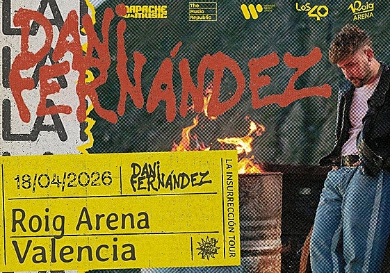 Cartel del concierto de Dani Fernández en Valencia.