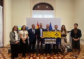 Presentación del sello postal.