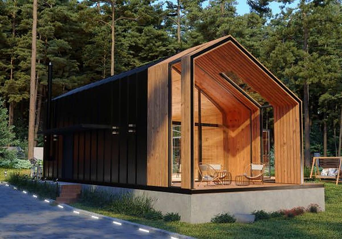 Una casa prefabricada en una imagen de archivo.