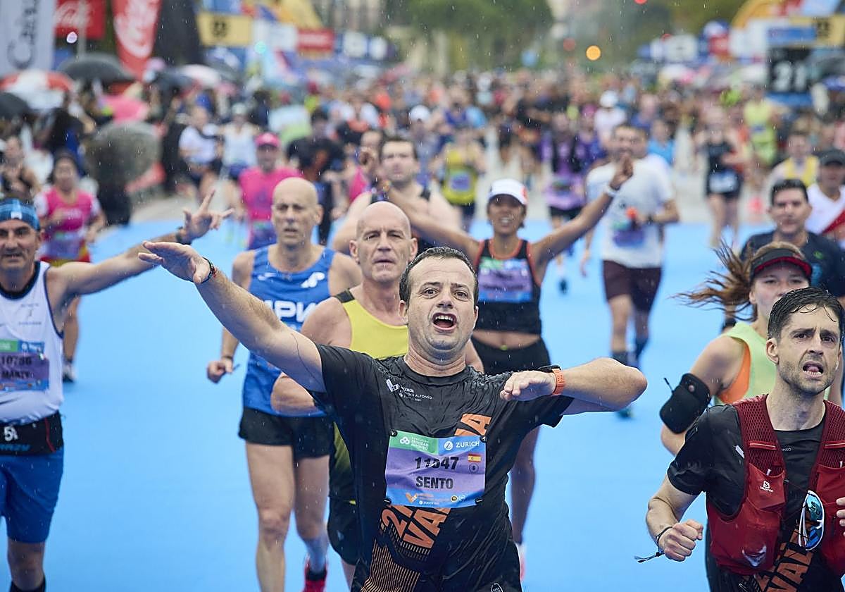 LLegada a la meta de los corredores