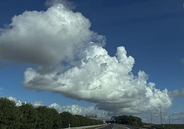 Vista de una masa de nubes.