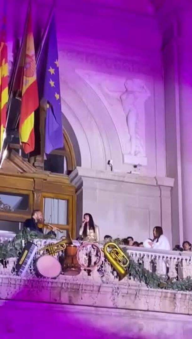 Espectáculo tras el encendido de las luces de Navidad