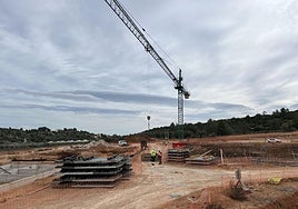 Obras de la nueva planta depuradora en Cheste.