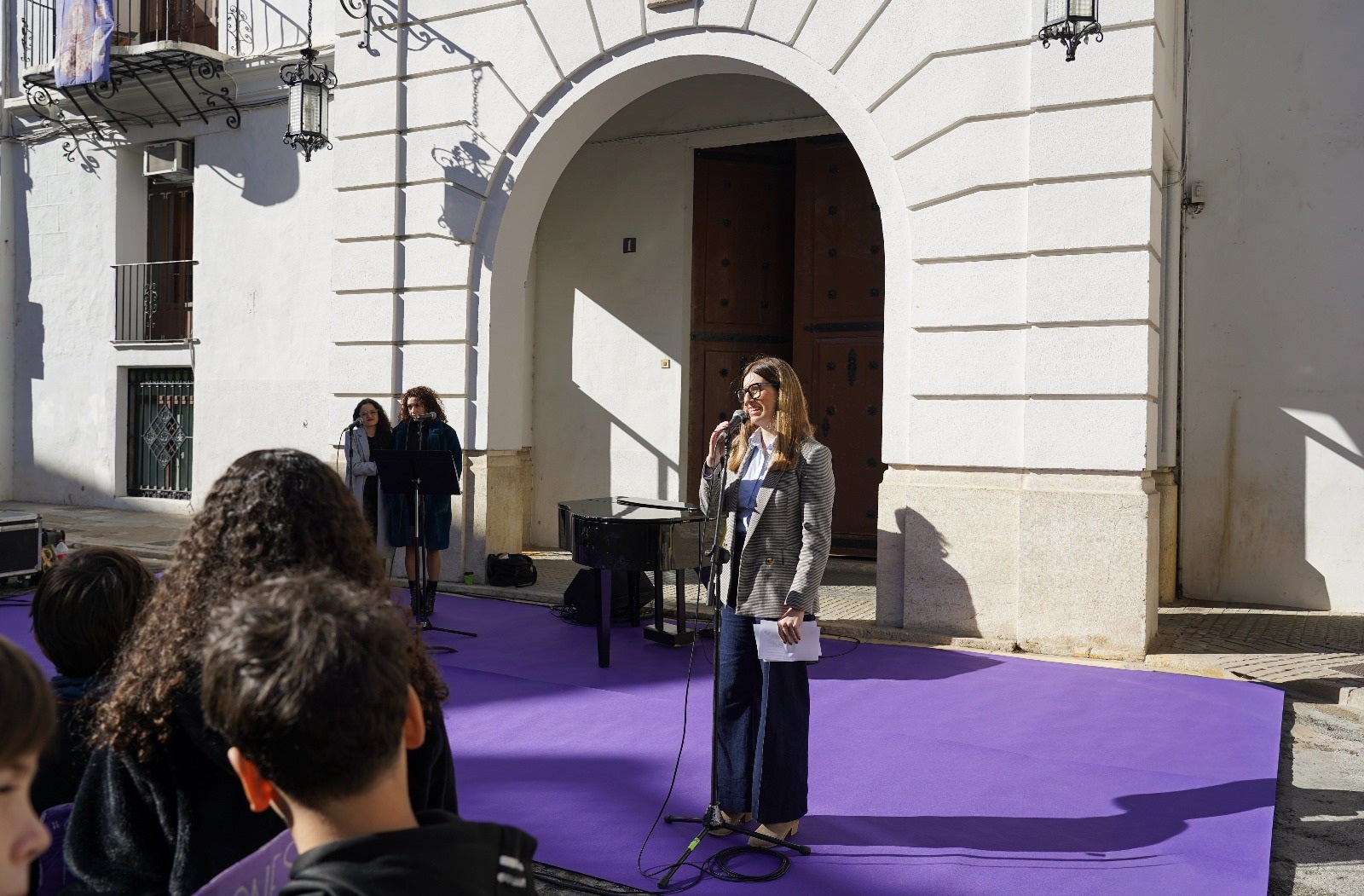 La concejala de Igualdad durante su inetrvención en el acto.