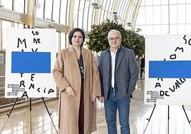 Vicente Llimerá, director del Palau de la Música, y Sara Mansanet, subdirectora de Cinematografía y Audiovisuales y directora de la Mostra.