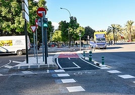 Nuevo carril bici de la avenida Doctor Tomás Sala.