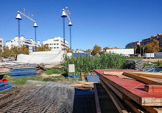 Fotos del solar donde iba a montar el Circ de Nadal en Valencia