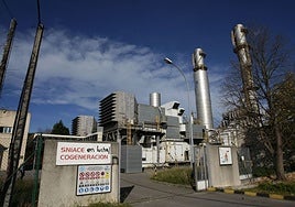 Planta de cogeneración en Torrelavega, en diciembre de 2016.