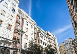 Imagen de una manzana de edificios en el barrio de Jesús en Valencia