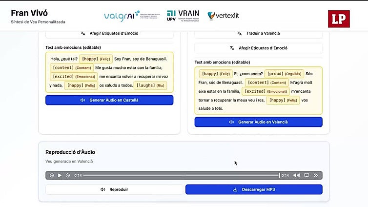 Prueba de voz por IA de Fran Vivó