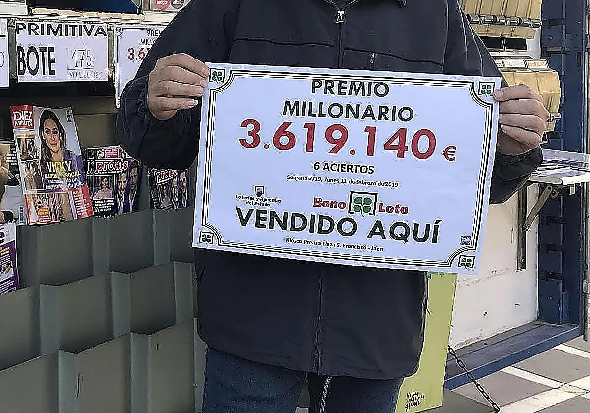 Premio millonario en la Bonoloto. Imagen de archivo.