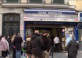 La administración de Doña Manolita, en Madrid.
