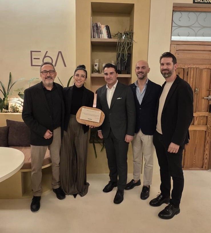 Alfredo Santonja, Irene Soriano, Diego Mingarelli, Francesco Marcelli y David Cabrera en la inauguración del estudio de arquitectura E6A.