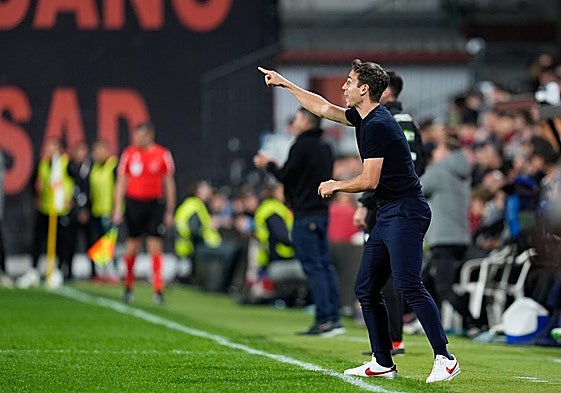Íñigo Pérez, entrenador del Rayo, en Vallecas.